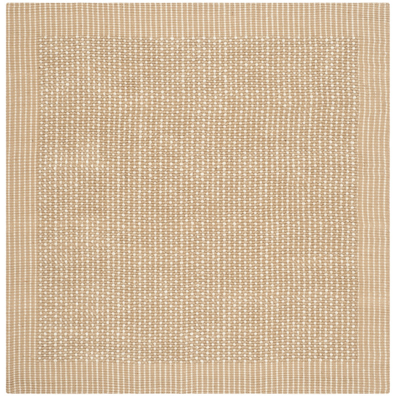 Erroll Pollux Hand-Tufted Wool Ivory Area Rug, Square 8'