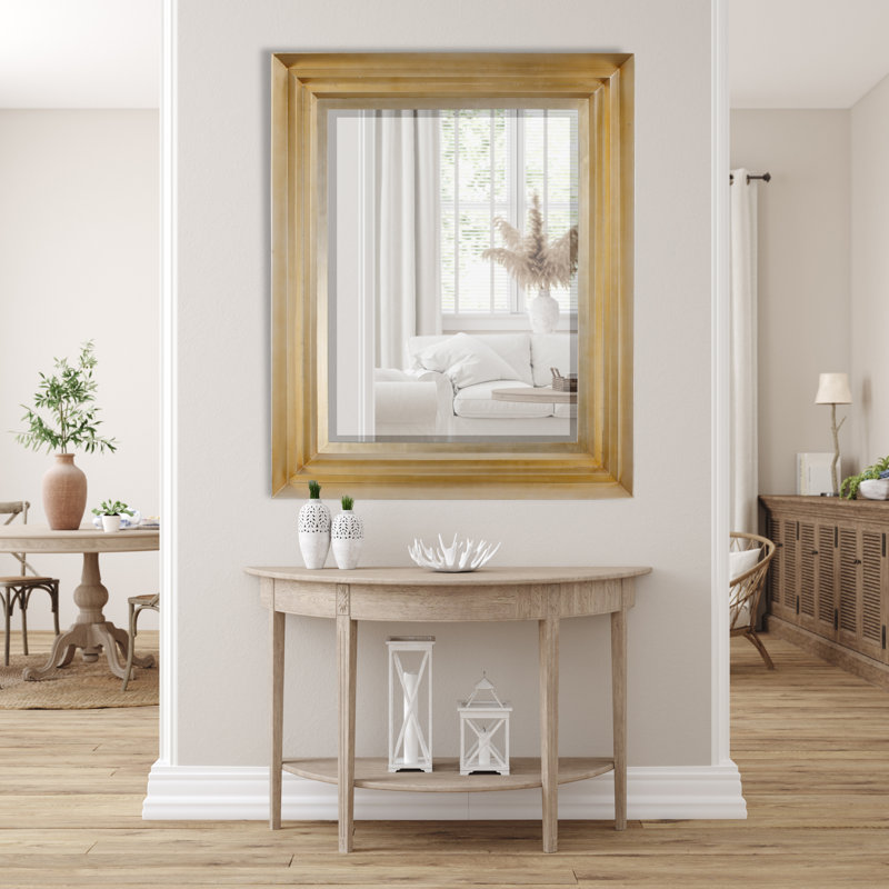 Wood Flat Wall Mirror