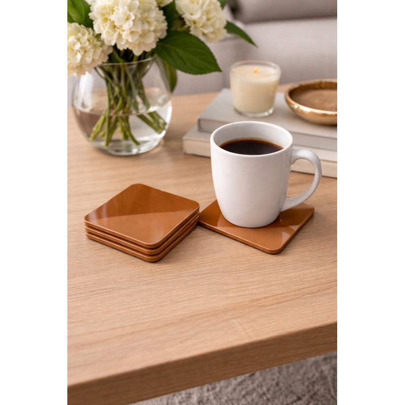 Coaster-set Of 6- 9.5cm-mdf