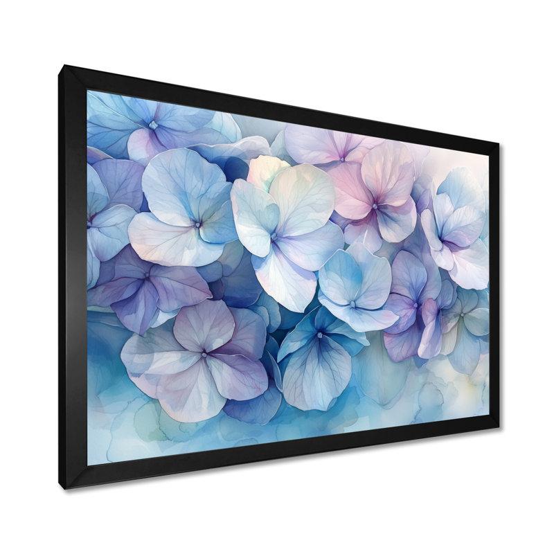 Indae - Floral Wall Art, Single Picture Framed Print without Mat, 30" H x 40" W, Black