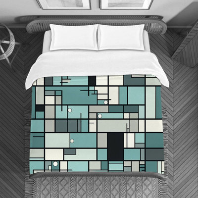 Housse de couette à carreaux