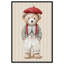 «Little Parisian Teddy Bear», reproduction murale encadrée par Art Remedy, cadre noir, 24 x 36-787687604-787687614