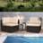 53.1'' Wide Wicker Patio Sofa with Cushions-1960909033