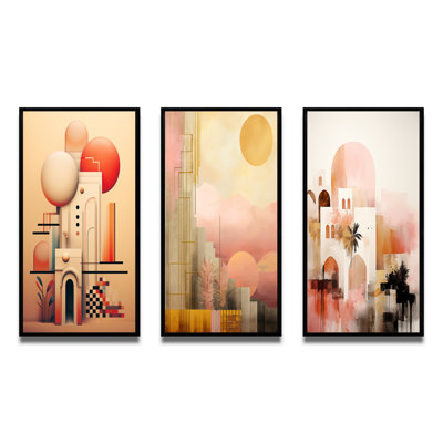 "Illustration rétro de style bohémien charmant" - 3 pièces