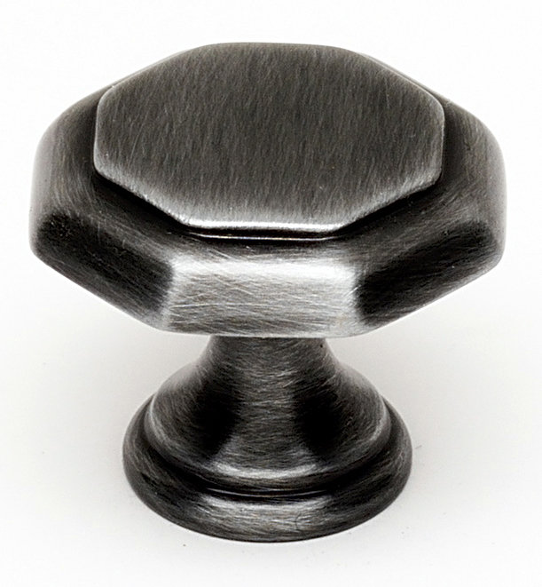 Geometric Geometric Knob, Polished Brass, 1" H x 1" W x 0.63" D