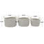 Handmade Coastal Fabric Basket - Set of 3