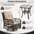 3 Pcs Patio Furniture Set With 2-tier Side Table And Cushions For Porch-1356618111