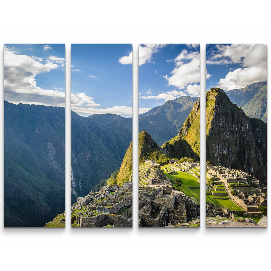 4-tlg. Leinwandbilder-Set Ruinenstadt Machu Picchu - Peru