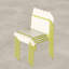 Chaises à blocs de couleur 4 pièces Modern Modern Striped
