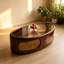 Table basse en bois massif de style français-130117554