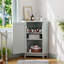 Armoire de rangement élégante pour salle de bain, armoire de salle de bain, armoire de rangement d'angle triangulaire avec tablette réglable-1893088077