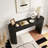 58.2" Entryway Table with Large Top and Dual Drawers,Console Table with Arched Sturdy Legs Stripe Design-1812213272