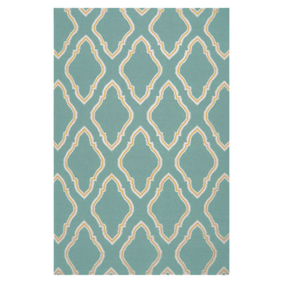 Frisbee Wool Geometric Indoor Rug