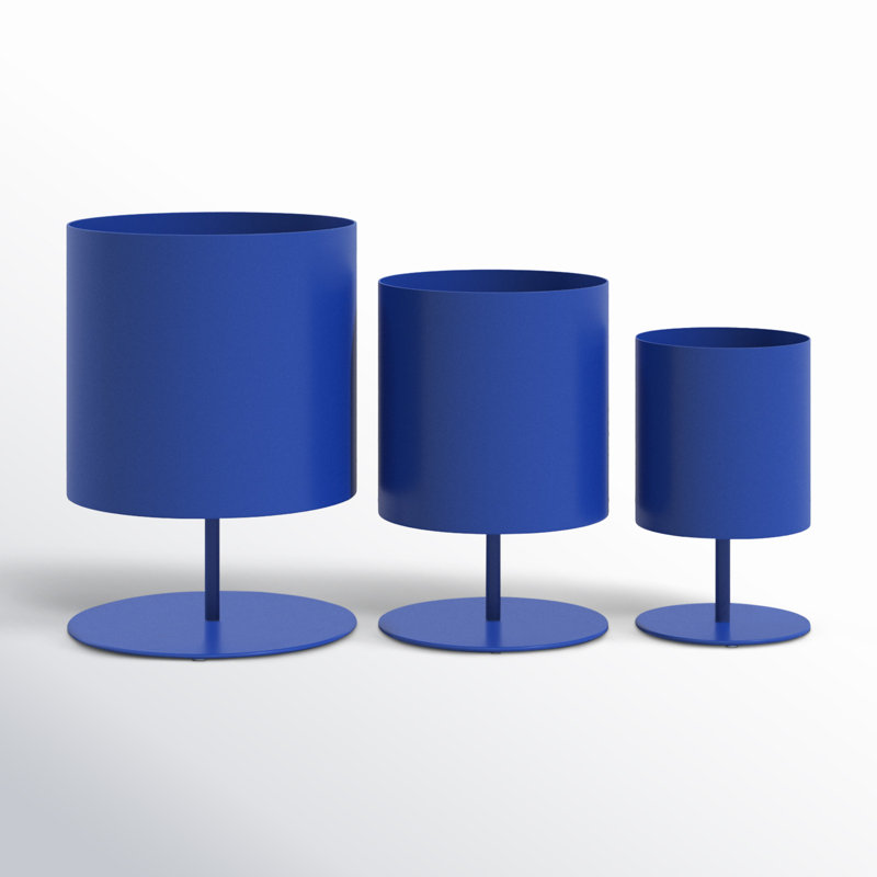 Gabriele Metal Pot Planter, Blue