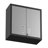 Fortress 30" H x 30" W x 12.5" D Modern Floating Metal Garage Storage Cabinet in Dark Gray-1030532845
