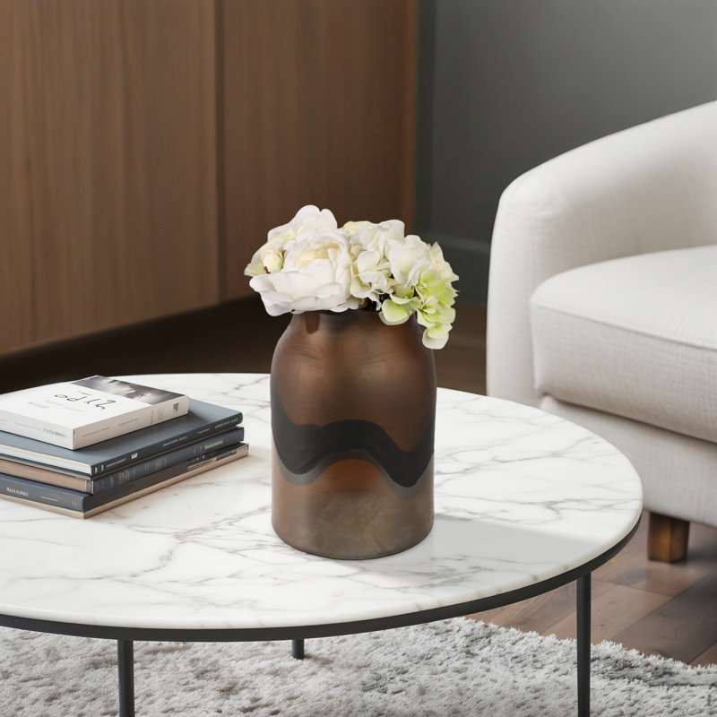 Petit vase Mason en verre brun 11 po Tibra, H 15 po x l 6 po x P 6 po