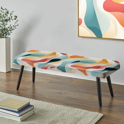 Contemporary Neutrals - Banc rembourré abstrait noir