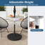 Round Outdoor Side Table With Umbrella Hole , 50cm cm W 50cm cm D