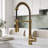 Brant 19 H 1-handle Pull-Down 2-Function Sprayer Kitchen Faucet-100790487