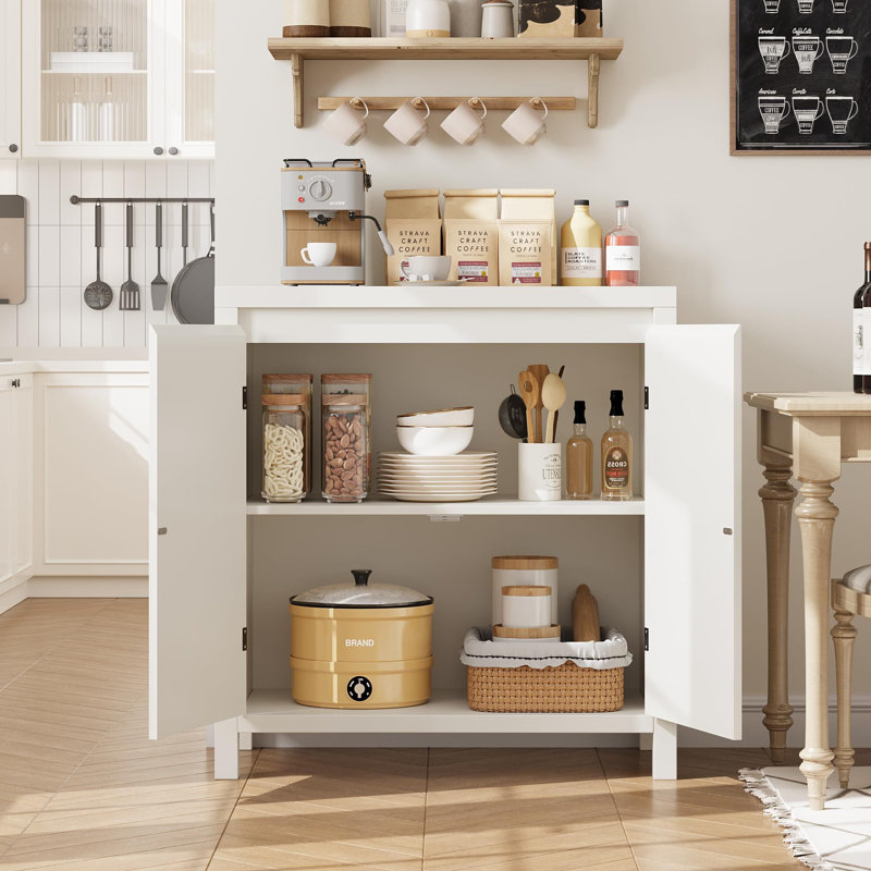 Armoire de rangement cannelée, buffet moderne avec portes et tablettes