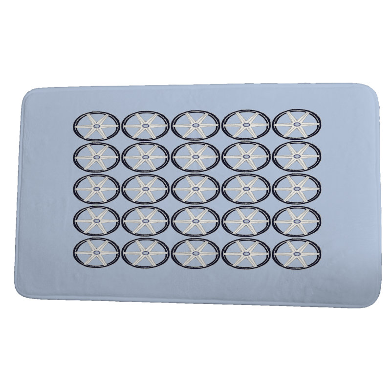 Tapis de bain Barron, l 24 po x L 17 po, Bleu