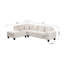 Canapé modulaire inclinable de style moderne en bois crème-1985633442