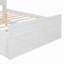 Lit en bois avec tête de lit avec prises de courant, lit extensible avec lit gigogne et trois tiroirs de rangement-167106499-167106498