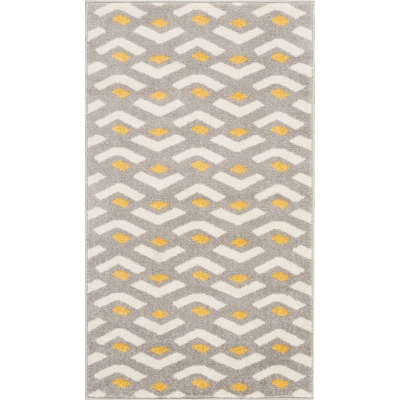 Tapis gris Cristin Eclectic Bohemian, Rectangle 2 pi 2 po x 3 pi 9 po
