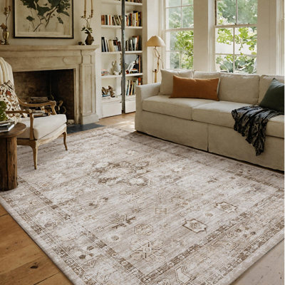 Dervilla Machine Washable Oriental Rug