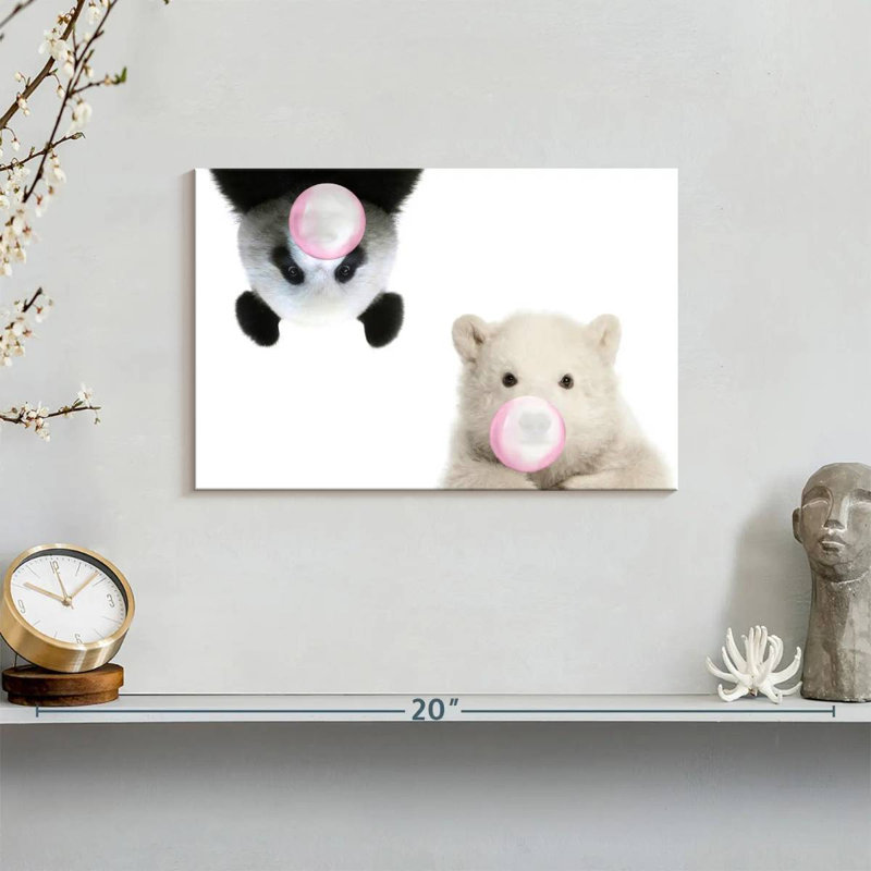 Bears Bubble Gum sur toile, H 8 po x l 12 po x P 1 po