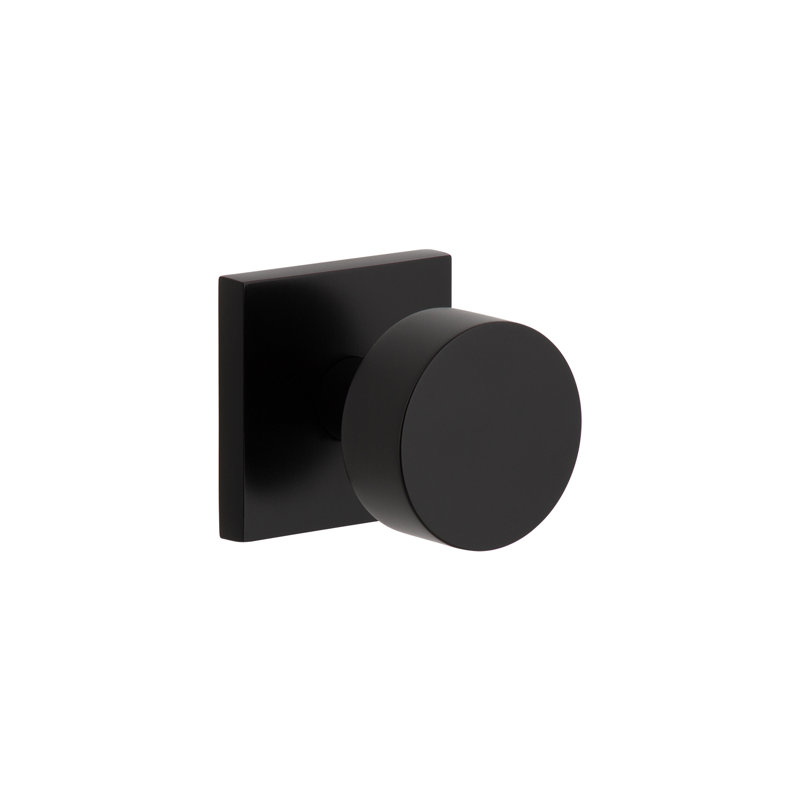 Viaggio Quadrato Rosette Passage (Hall & Closet) with Circolo Knob, Satin Black