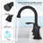° Swivel Matte Black Metal Faucet - Modern Style For Versatile Bathroom Use
