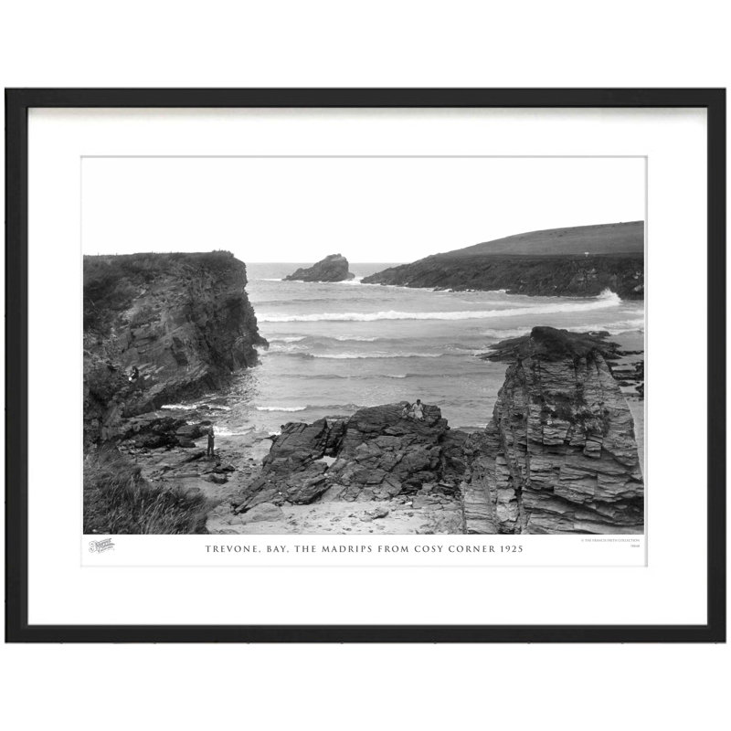 Trevone, Bay, The Madrips From Cosy Corner 1925 by Francis Frith - Single Picture Frame Print, 40cm H x 50cm W x 2.3cm D