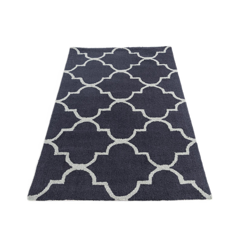 Tapis bleu marine Oharare