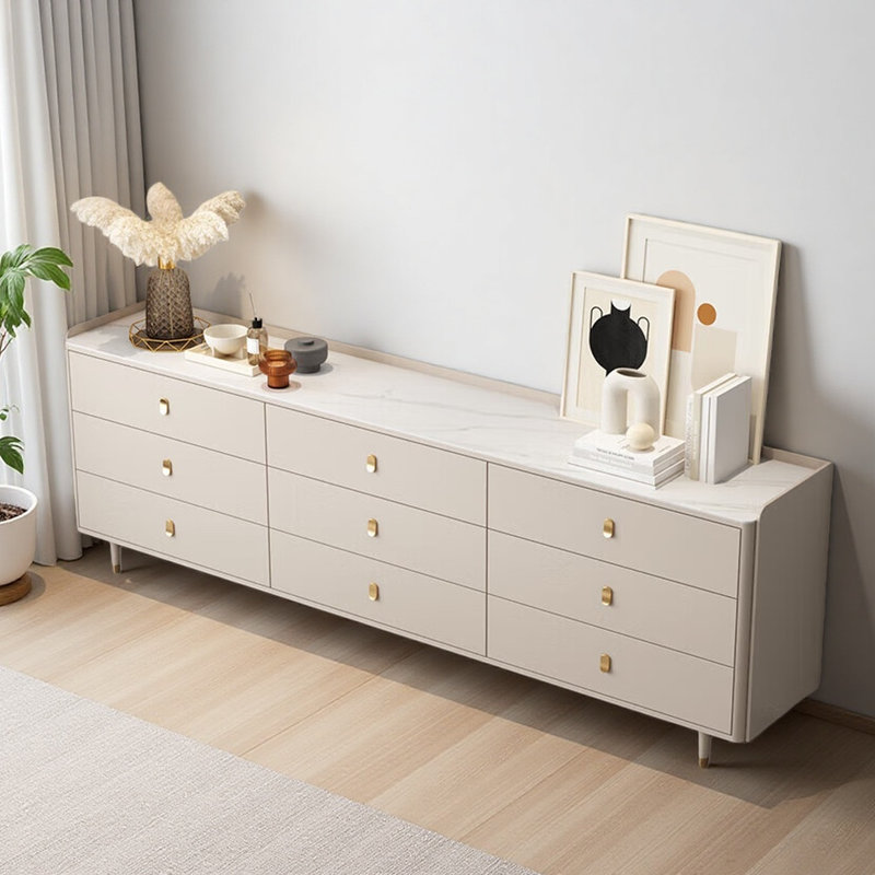 Meuble télé moderne, simple et léger, Kaki pâle, 33.46"H x 78.74"L x 15.75"W