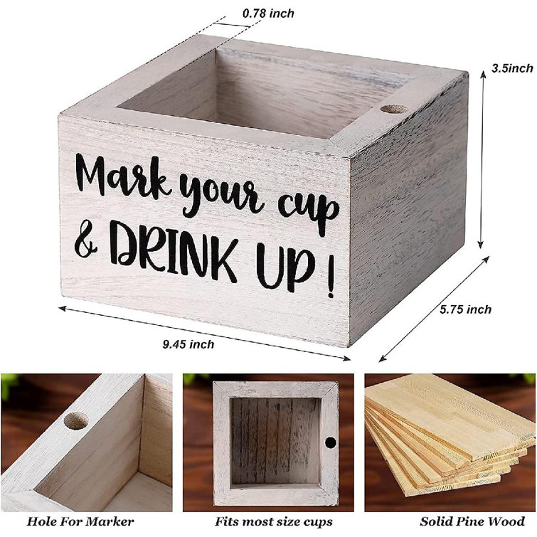 Mark the Cup and Drink up Mark Your Cup and Drink up Solo Cup Drinking  Sharpie Cup Holder Party Party Cup Holder Cup Box 