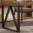 Light-walnut + Black Rectangular Solid Wood + Iron + Carbon Steel with 3 drawers desk-2077531290