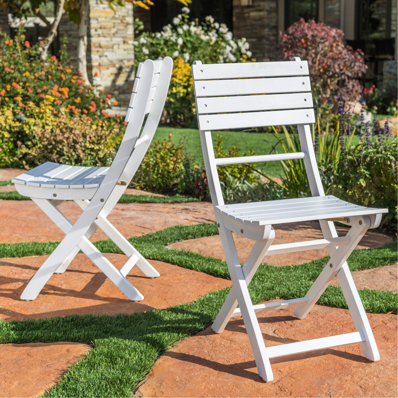 Wood Foldable Dining Chairs - White Finish, Resistance, 400lb Capacity, 20.5" D X 15.51" W 33.43" H, No Assembly Needed Folding Chair Color, & Humidity 400lbs Deep Wide High