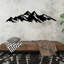 Art mural en métal montagnes - décor de paysage de montagne pittoresque - conception de silhouette inspirée de la nature - décoration murale rustique d'extérieur - sculpture industrielle moderne en métal - chalet à la maison - grande pièce d'art remarquable-92167122