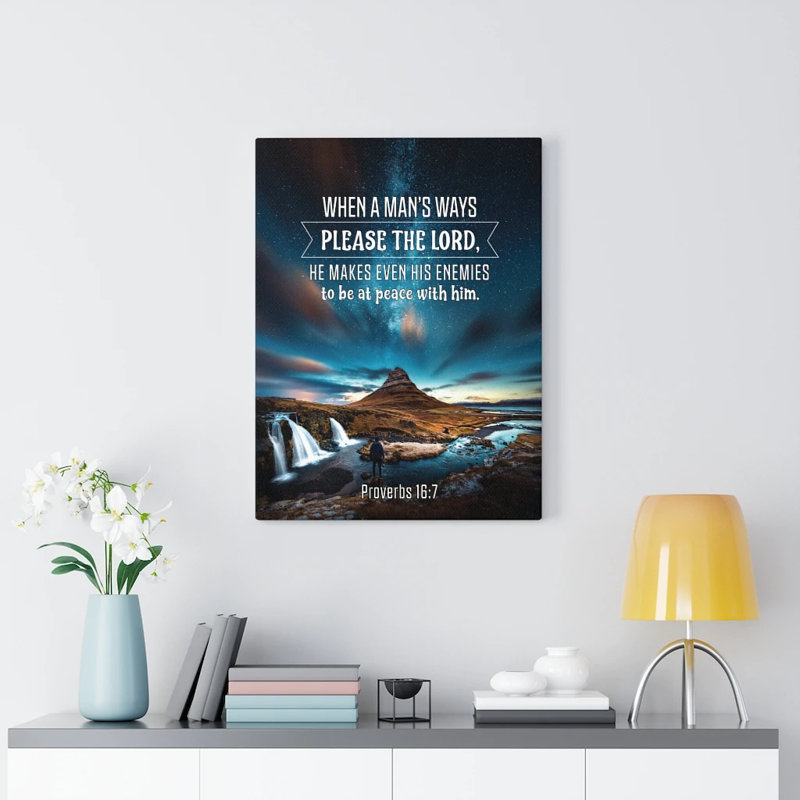 Peace With Enemies - Wrapped Canvas Print, 41cm H x 30cm W
