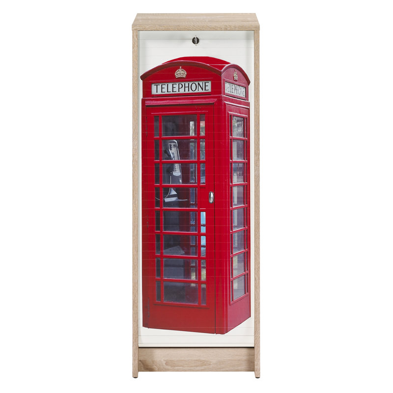 Gratiana 1 -Door 5 -Shelf, Oak