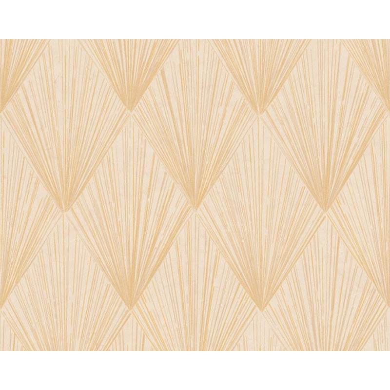 Papier peint texturé Concord, Beige / jaune / métallique