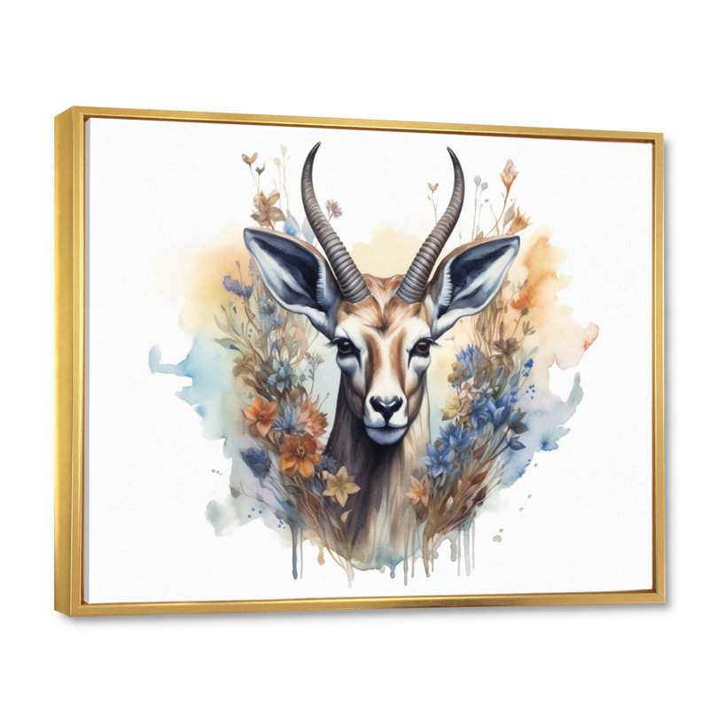«Graceful Antelope II», reproduction sur toile, H 30 po x l 40 po x P 1,5 po, Cadre flottant doré