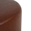 Revêtement rembourré rond en similicuir brun, l 29,55 po de largeur, profond, 16,32 po de hauteur, avec une conception élégante et une assise confortable en cuir, brun, l, p, h, système de ressorts ensachés