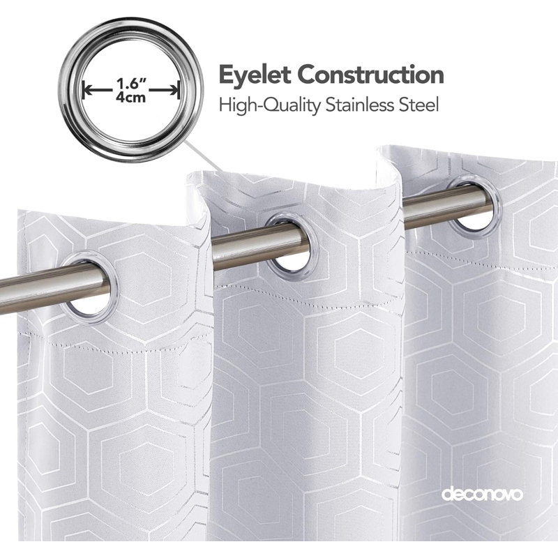 Blackout Curtain Pair, 117cm wide x 183cm high, Off-white