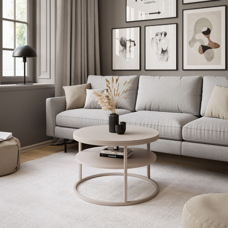 Amolika Coffee Table with Storage, Cashmere, Wood