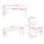 Ensemble de table de salle à manger extensible pour 6 personnes avec table rectangulaire, 4 chaises rembourrées et banc Vintage-1126466420-1126466421