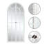 71"×31" Arch Wood Full Length Wall Mirror with Window Pane Frame-1621477863