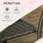 Table basse en rotin PE avec tablette de rangement Outsunny