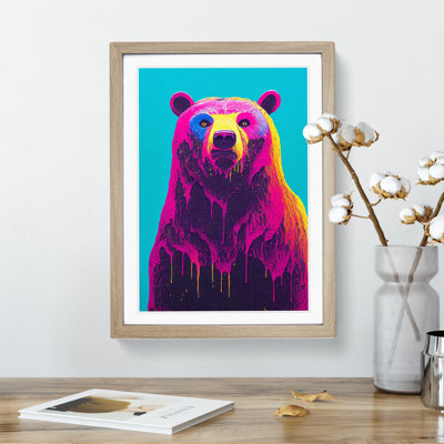 Splashed Bear No.4 Abstract - Wall Art